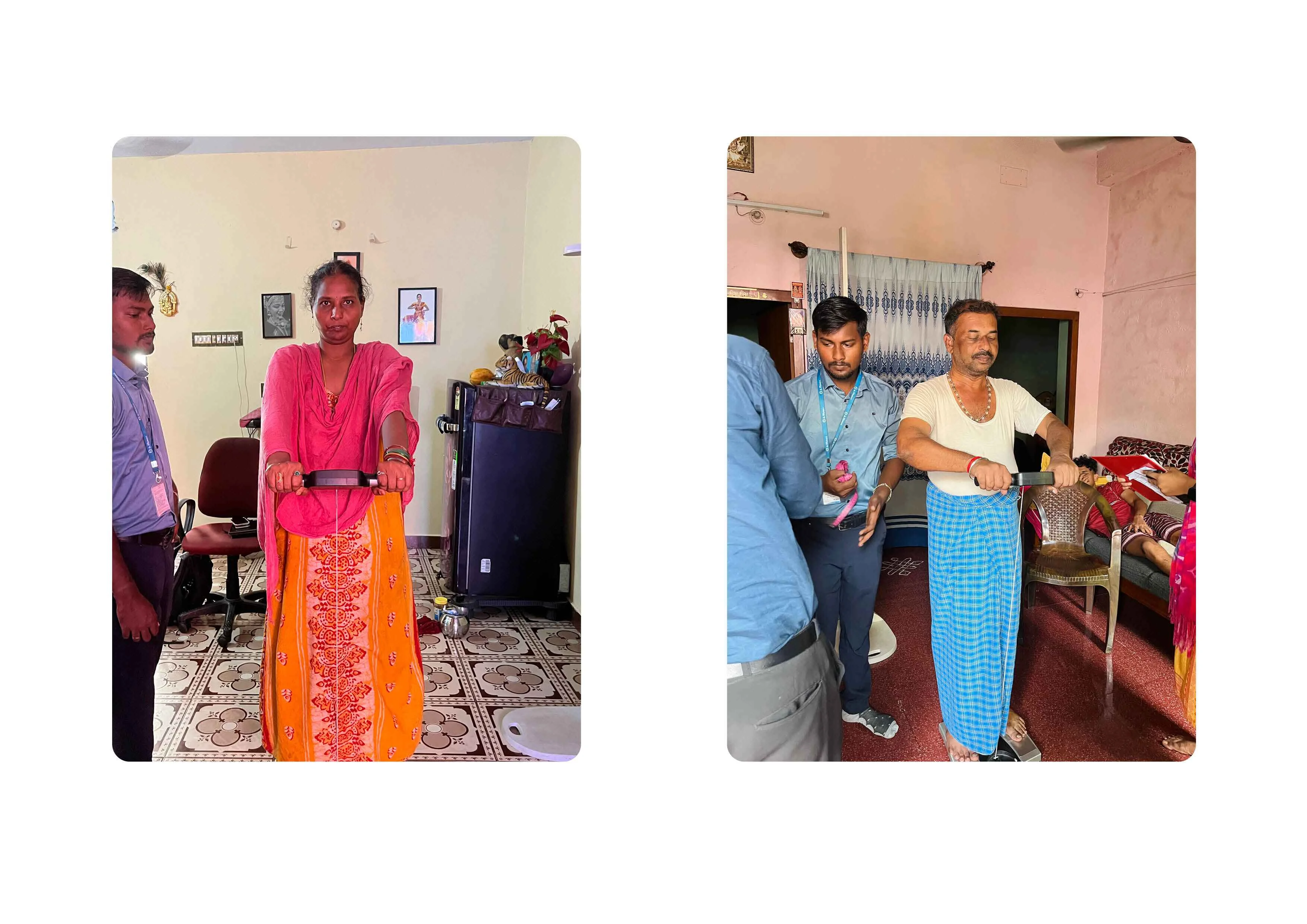 Collecting physical body measurements from participants